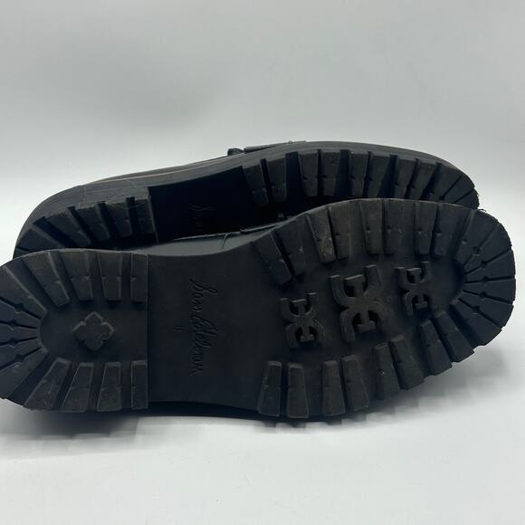 SAM EDELMAN Laurs Chunky Lug Sole Loafers Patent Leather Black Sz 11 - Picture 7 of 9